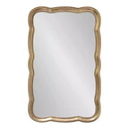 Miroir festonné Kate and Laurel Hatherleigh en MDF, 24x38, doré