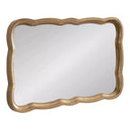 Miroir festonné Kate and Laurel Hatherleigh en MDF, 24x38, doré