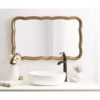 Miroir festonné Kate and Laurel Hatherleigh en MDF, 24x38, doré