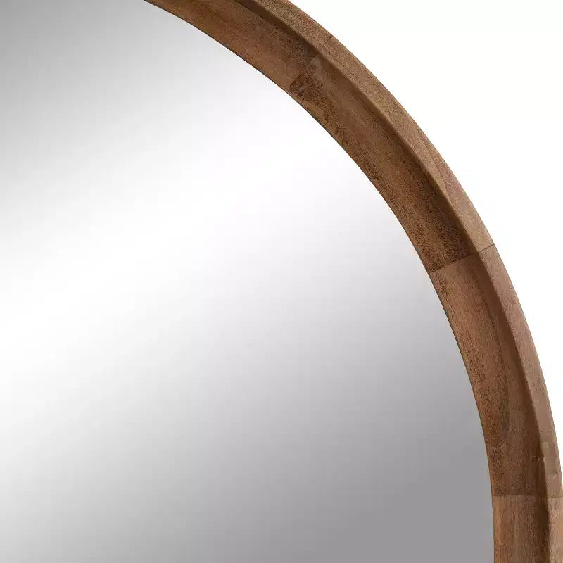 Miroir capsule ovale en bois Hatherleig de Kate and Laurel, 22x38, marron rustique