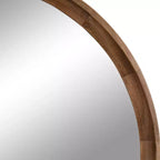 Miroir capsule ovale en bois Hatherleig de Kate and Laurel, 22x38, marron rustique