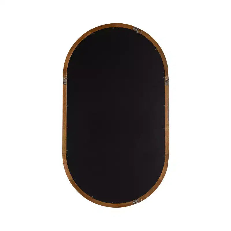 Miroir capsule ovale en bois Hatherleig de Kate and Laurel, 22x38, marron rustique