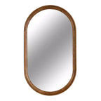 Miroir capsule ovale en bois Hatherleig de Kate and Laurel, 22x38, marron rustique