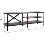 Meuble TV industriel Bruno - MED5001 - Noyer/Noir - Safavieh