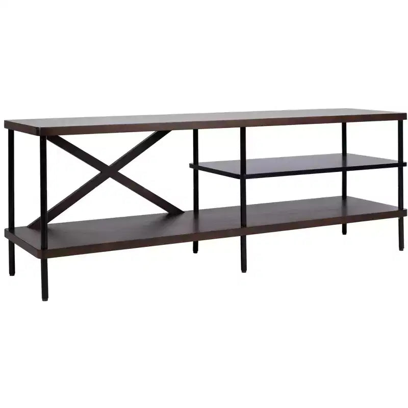 Meuble TV industriel Bruno - MED5001 - Noyer/Noir - Safavieh