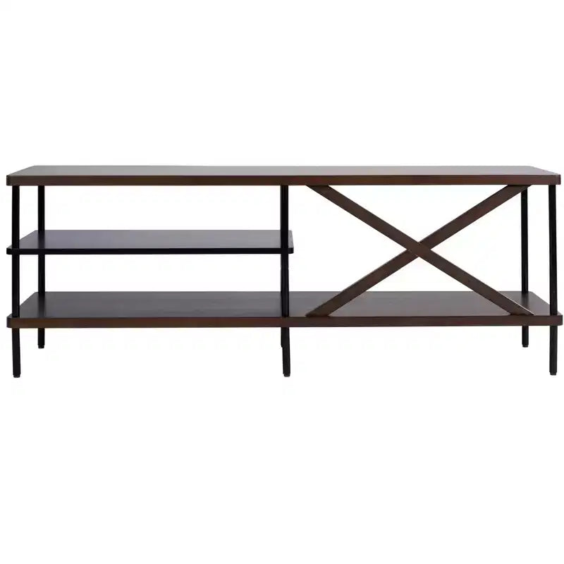 Meuble TV industriel Bruno - MED5001 - Noyer/Noir - Safavieh