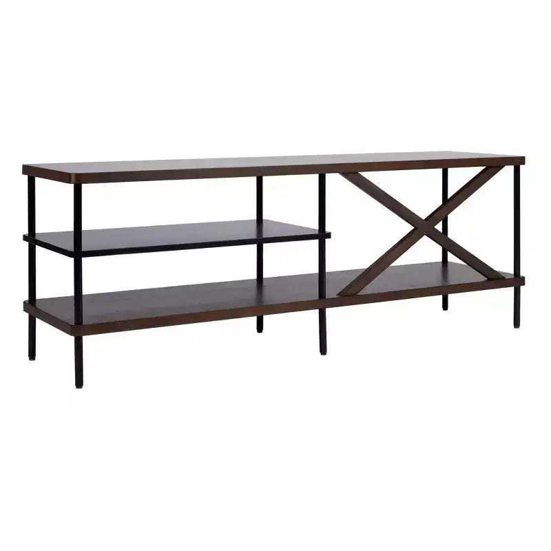 Meuble TV industriel Bruno - MED5001 - Noyer/Noir - Safavieh