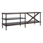 Meuble TV industriel Bruno - MED5001 - Noyer/Noir - Safavieh