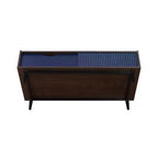 Table basse nervurée Duane avec tiroir et étagère - Manhattan Comfort