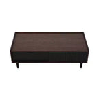 Table basse nervurée Duane avec tiroir et étagère - Manhattan Comfort