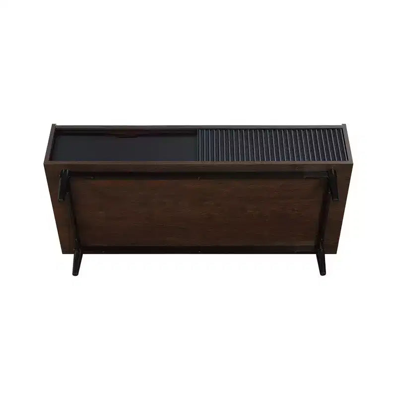 Table basse nervurée Duane avec tiroir et étagère - Manhattan Comfort