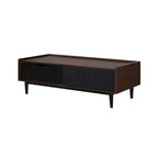 Table basse nervurée Duane avec tiroir et étagère - Manhattan Comfort