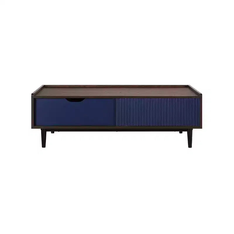 Table basse nervurée Duane avec tiroir et étagère - Manhattan Comfort