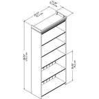 68,94 po 5 tablettes Bibliothèque Fairview Antique - Bush Furniture