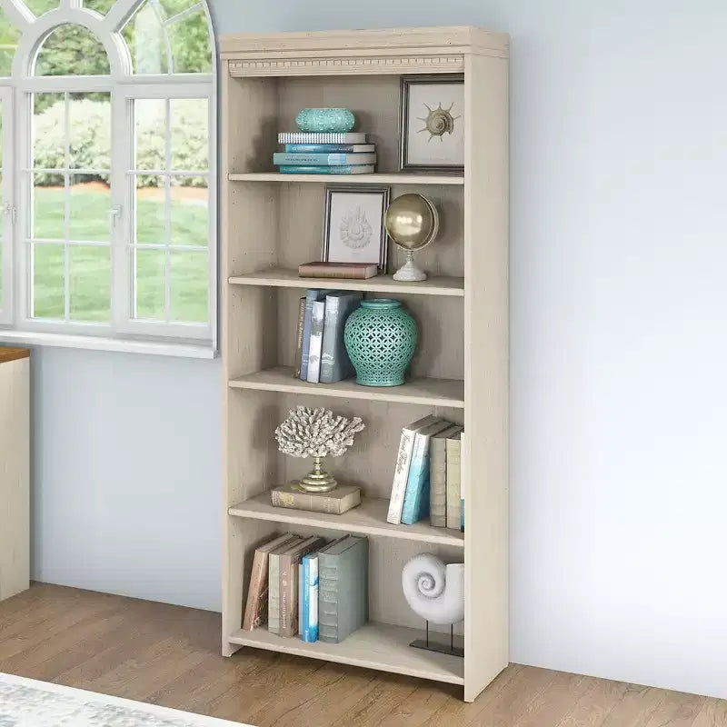 68,94 po 5 tablettes Bibliothèque Fairview Antique - Bush Furniture