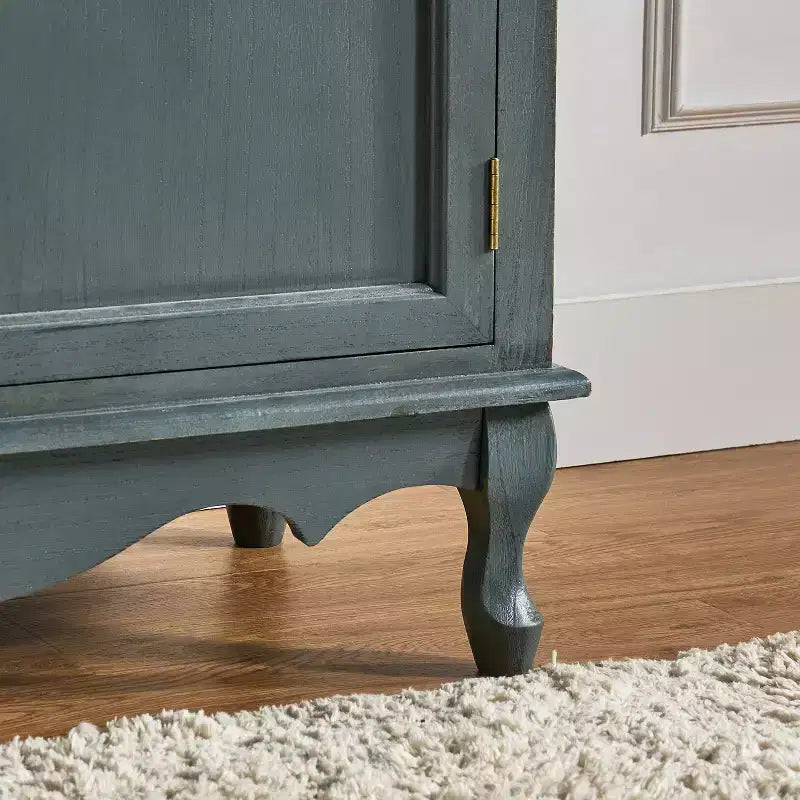 Hippe 34Tall-2 Meubles d'appoint de style ferme à 2 portes avec pieds réglables, lot de 2 | Hulala Home