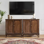 Hippe 34Tall-2 Meubles d'appoint de style ferme à 2 portes avec pieds réglables, lot de 2 | Hulala Home