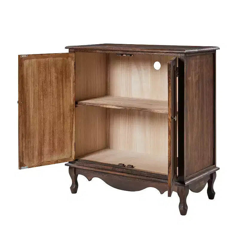 Hippe 34Tall-2 Meubles d'appoint de style ferme à 2 portes avec pieds réglables, lot de 2 | Hulala Home