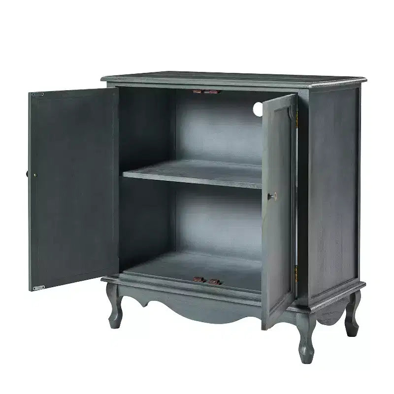 Hippe 34Tall-2 Meubles d'appoint de style ferme à 2 portes avec pieds réglables, lot de 2 | Hulala Home