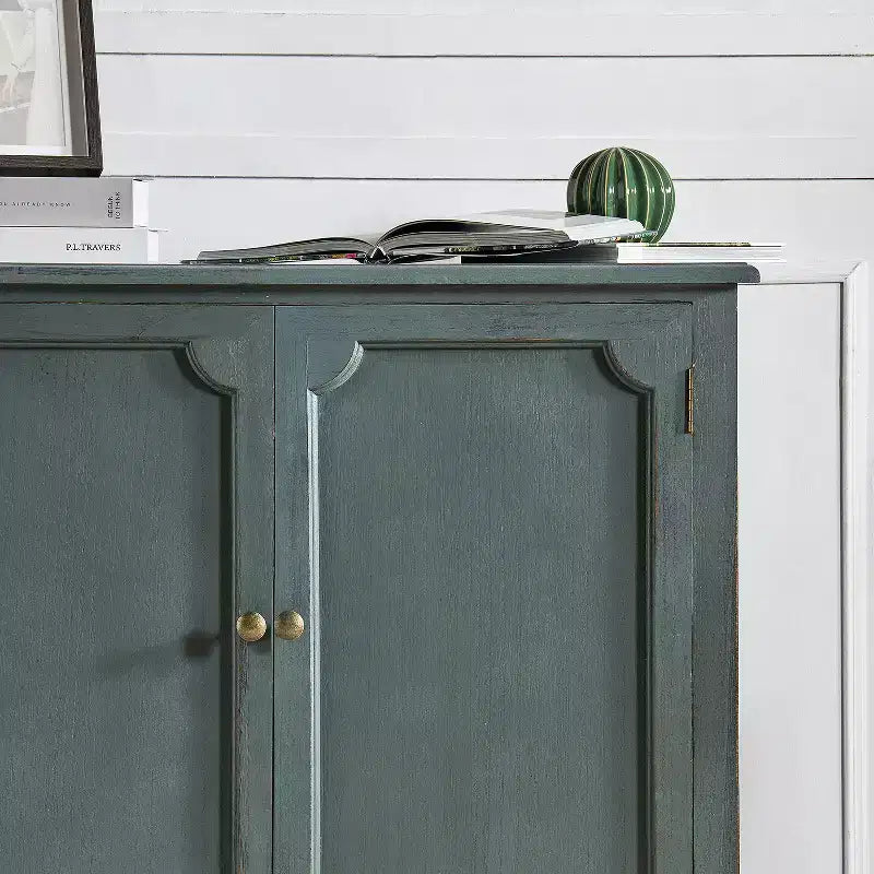 Hippe 34Tall-2 Meubles d'appoint de style ferme à 2 portes avec pieds réglables, lot de 2 | Hulala Home