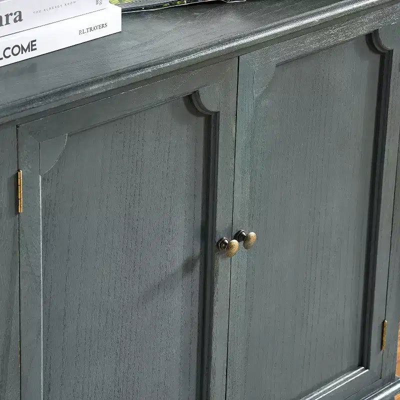 Hippe 34Tall-2 Meubles d'appoint de style ferme à 2 portes avec pieds réglables, lot de 2 | Hulala Home