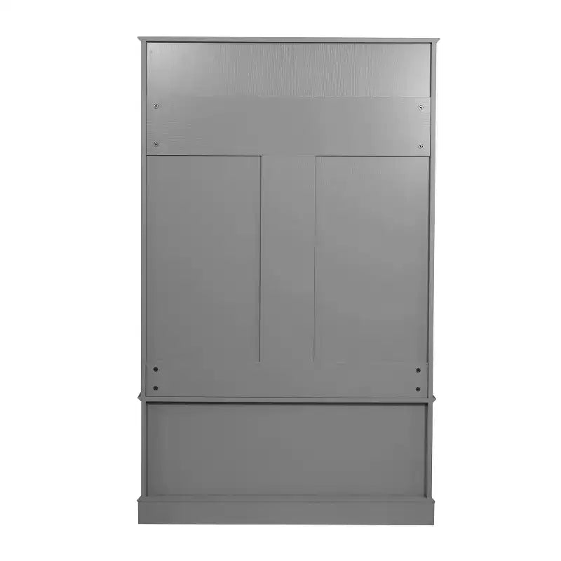 Porte-manteau d'entrée Merrick Lane avec banc, 4 doubles patères, rangement supérieur et rangement sous le banc à double porte