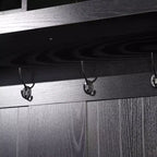 Porte-manteau d'entrée Merrick Lane avec banc, 4 doubles patères, rangement supérieur et rangement sous le banc à double porte