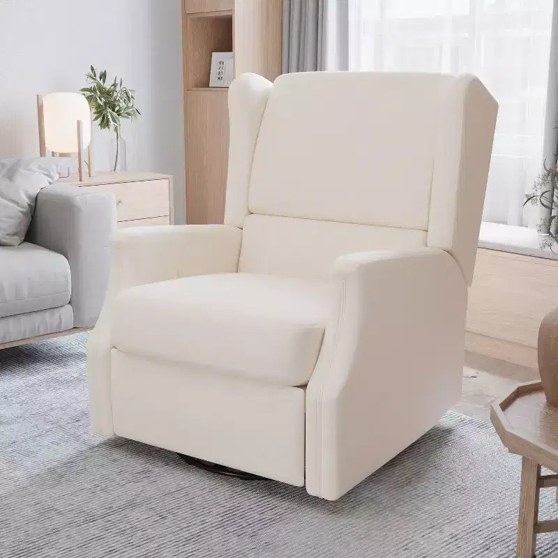 Fauteuil Inclinable Manuel Merrick Lane 3-en-1 Fauteuil à Bascule, Pivotant et Glissant avec Dossier Ailé