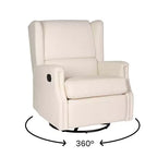 Fauteuil Inclinable Manuel Merrick Lane 3-en-1 Fauteuil à Bascule, Pivotant et Glissant avec Dossier Ailé