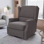 Fauteuil Inclinable Manuel Merrick Lane 3-en-1 Fauteuil à Bascule, Pivotant et Glissant avec Dossier Ailé
