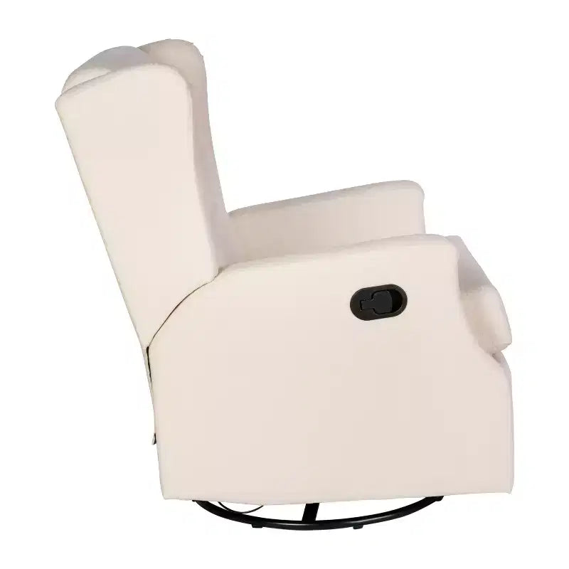 Fauteuil Inclinable Manuel Merrick Lane 3-en-1 Fauteuil à Bascule, Pivotant et Glissant avec Dossier Ailé