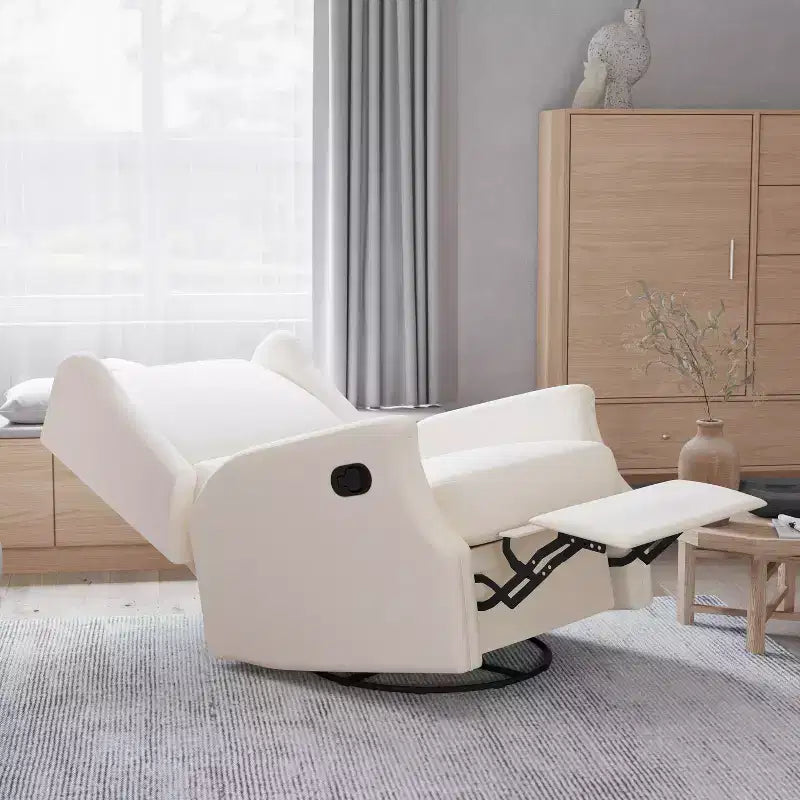Fauteuil Inclinable Manuel Merrick Lane 3-en-1 Fauteuil à Bascule, Pivotant et Glissant avec Dossier Ailé