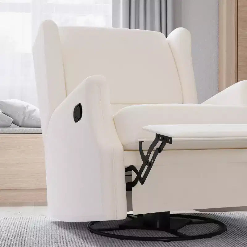 Fauteuil Inclinable Manuel Merrick Lane 3-en-1 Fauteuil à Bascule, Pivotant et Glissant avec Dossier Ailé