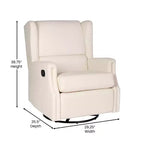 Fauteuil Inclinable Manuel Merrick Lane 3-en-1 Fauteuil à Bascule, Pivotant et Glissant avec Dossier Ailé