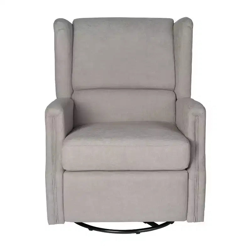 Fauteuil Inclinable Manuel Merrick Lane 3-en-1 Fauteuil à Bascule, Pivotant et Glissant avec Dossier Ailé