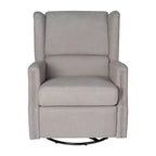 Fauteuil Inclinable Manuel Merrick Lane 3-en-1 Fauteuil à Bascule, Pivotant et Glissant avec Dossier Ailé