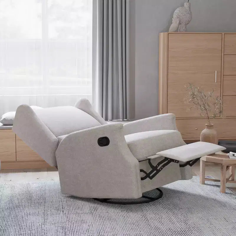 Fauteuil Inclinable Manuel Merrick Lane 3-en-1 Fauteuil à Bascule, Pivotant et Glissant avec Dossier Ailé