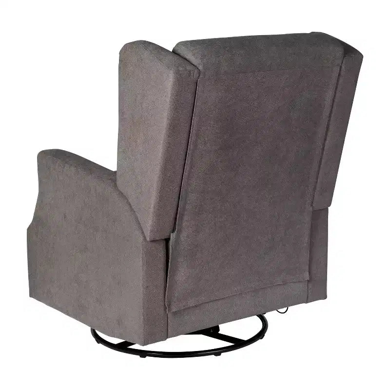 Fauteuil Inclinable Manuel Merrick Lane 3-en-1 Fauteuil à Bascule, Pivotant et Glissant avec Dossier Ailé