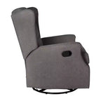 Fauteuil Inclinable Manuel Merrick Lane 3-en-1 Fauteuil à Bascule, Pivotant et Glissant avec Dossier Ailé