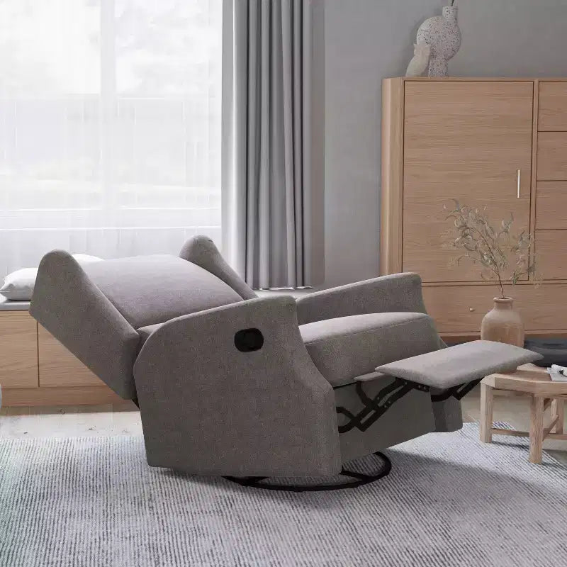 Fauteuil Inclinable Manuel Merrick Lane 3-en-1 Fauteuil à Bascule, Pivotant et Glissant avec Dossier Ailé