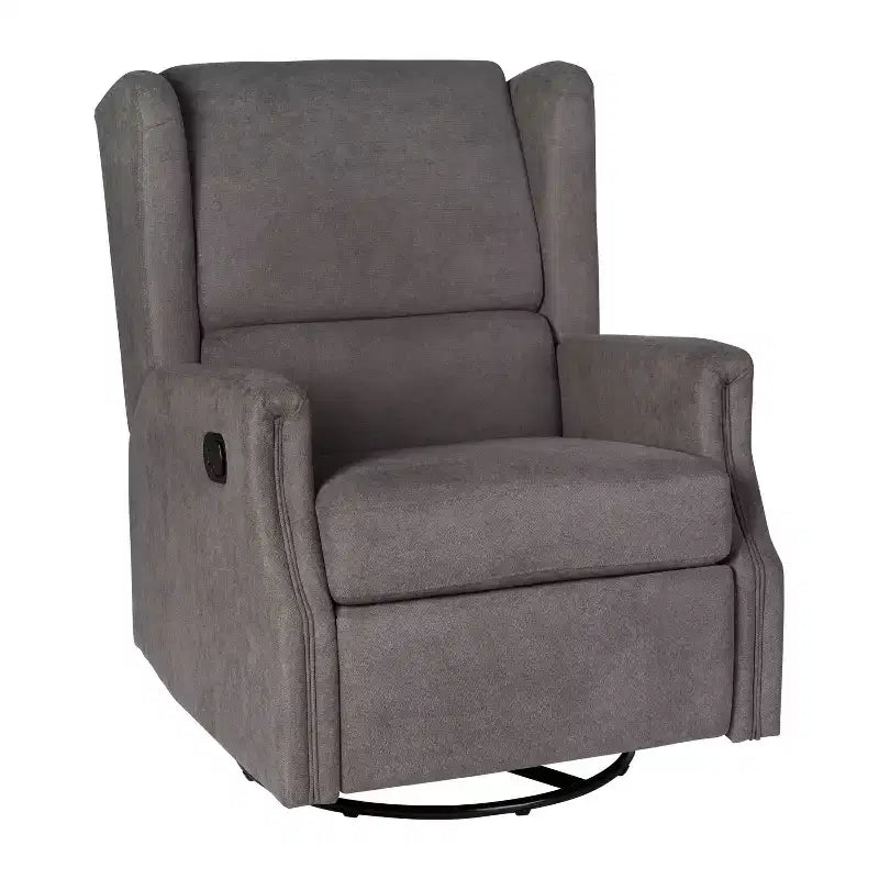 Merrick Lane 3-in-1 Wingback Manual Recliner Rocker Swivel Glider Chair