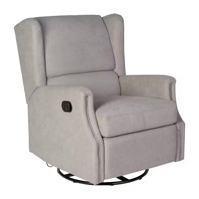 Fauteuil Inclinable Manuel Merrick Lane 3-en-1 Fauteuil à Bascule, Pivotant et Glissant avec Dossier Ailé