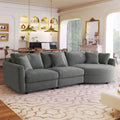 105.5 Upholstered Combination Sofas with Three Pillows and Curved Seat-ModernLuxe