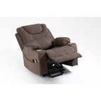 Fauteuil de relaxation électrique inclinable en similicuir/velours pour personnes âgées - ModernLuxe