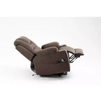 Fauteuil de relaxation électrique inclinable en similicuir/velours pour personnes âgées - ModernLuxe