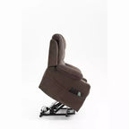 Fauteuil de relaxation électrique inclinable en similicuir/velours pour personnes âgées - ModernLuxe