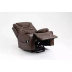 Fauteuil de relaxation électrique inclinable en similicuir/velours pour personnes âgées - ModernLuxe