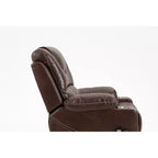 Fauteuil de relaxation électrique inclinable en similicuir/velours pour personnes âgées - ModernLuxe