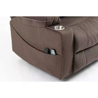 Fauteuil de relaxation électrique inclinable en similicuir/velours pour personnes âgées - ModernLuxe