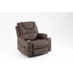 Fauteuil de relaxation électrique inclinable en similicuir/velours pour personnes âgées - ModernLuxe